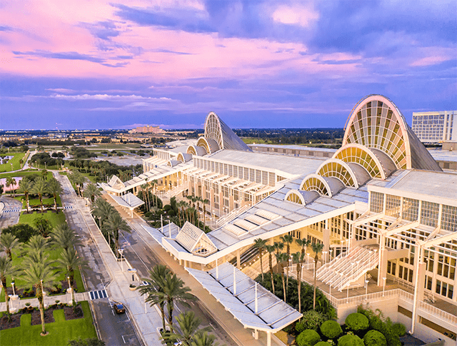 Orlando convention center hosting a large international aviation maintenance event
