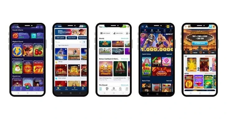 Mobile casino slots interface showing modern game design on smartphone