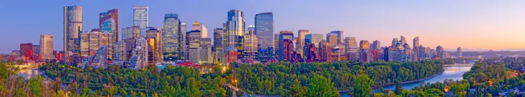 City skyline in Alberta Canada representing new market expansion opportunity